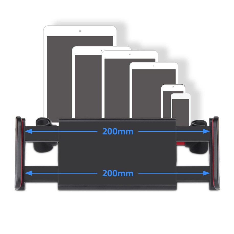 Khung kẹp đỡ iPad, máy tính bảng treo thanh tựa đầu ghế sau xe hơi, ô tô