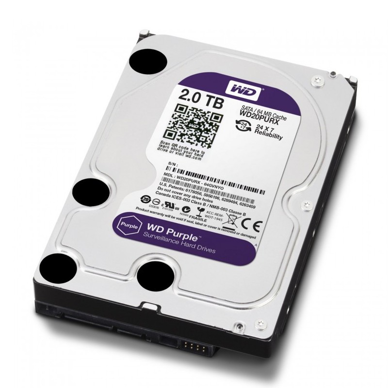 Ổ Cứng Gắn Trong HDD WD 2Tb Tím - WD20PURZ - Hàng Chính Hãng | BigBuy360 - bigbuy360.vn