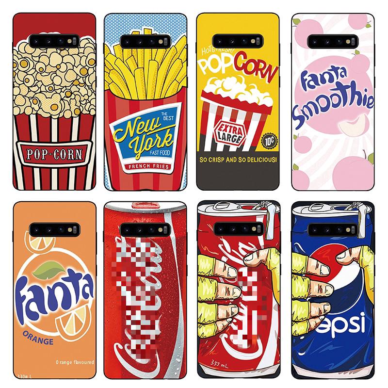 Ốp điện thoại TPU mềm họa tiết Popcorn Cola cho Samsung Galaxy S10 Plus / S10E