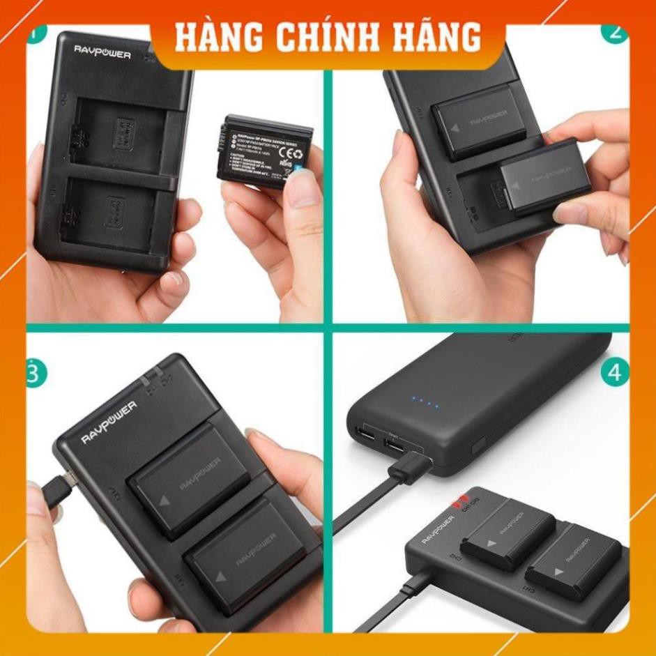 [FreeShip – Hàng Chính Hãng] Bộ pin sạc máy ảnh Sony NP FW50 1100 mAh RAVPower RP-PB056