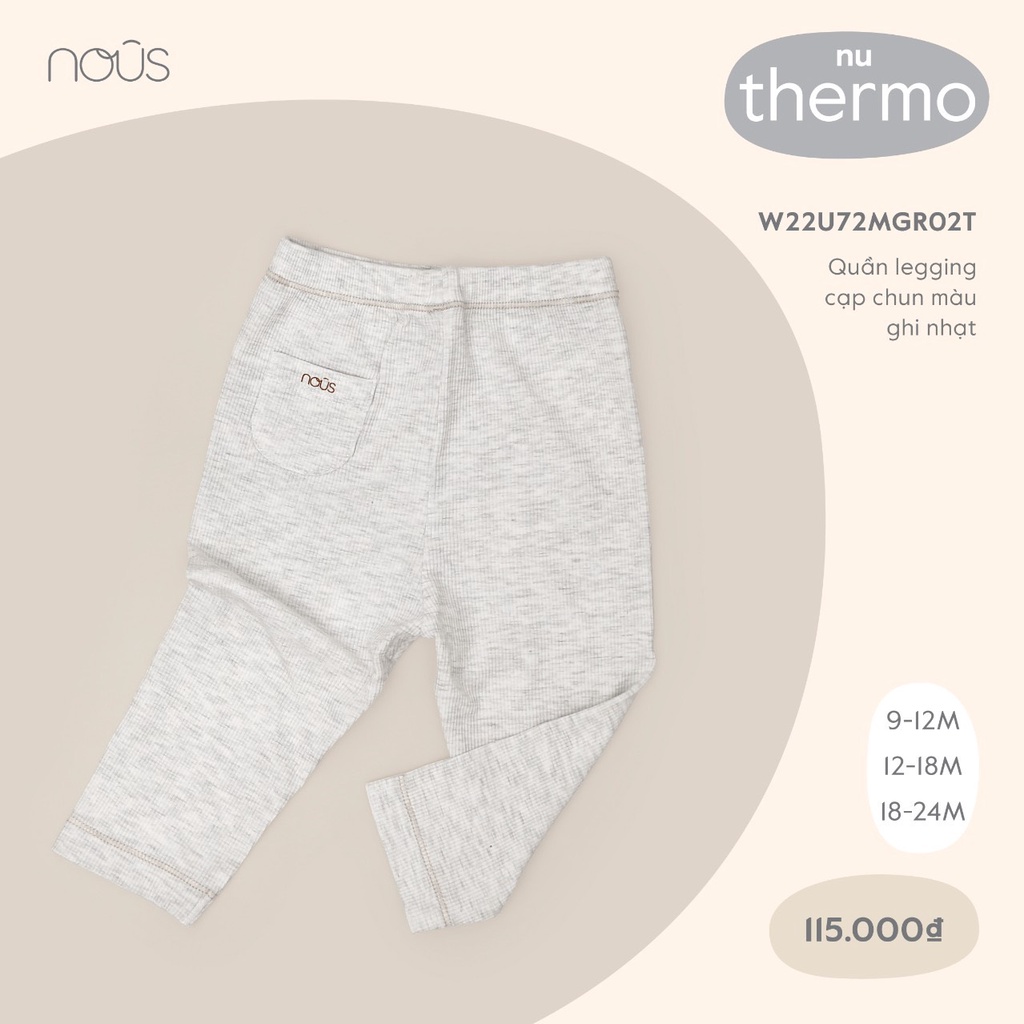 Quần legging Nous cho bé trai, bé gái size từ 0-3m đến 18-24m