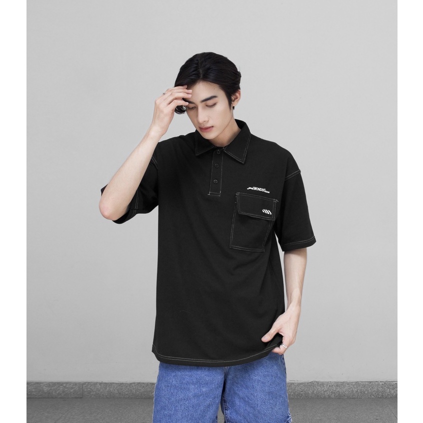 Áo Polo Oversize Wonder, Áo thun có cổ nam nữ cộc tay unisex, Local Brand ODIN CLUB