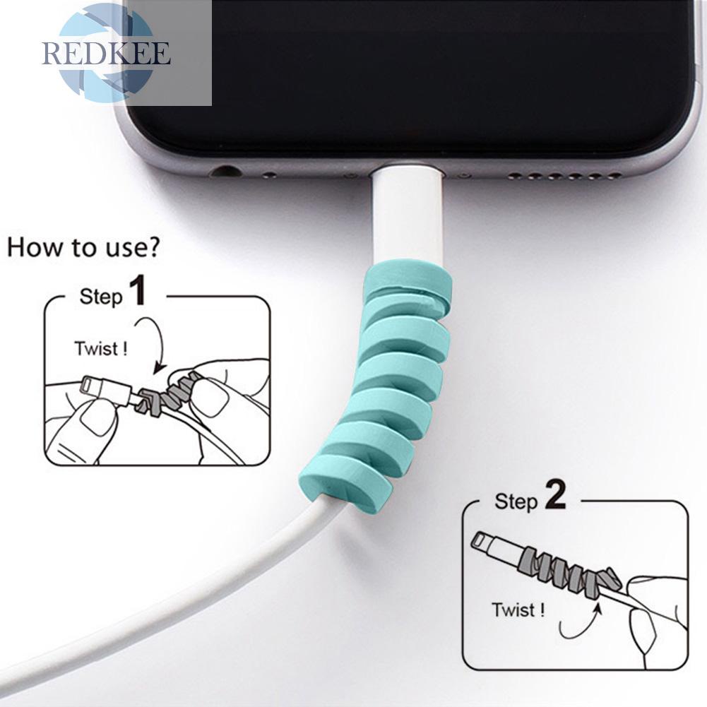 Dụng Cụ Bảo Vệ Dây Cáp Sạc Cổng USB Cho iPhone Android