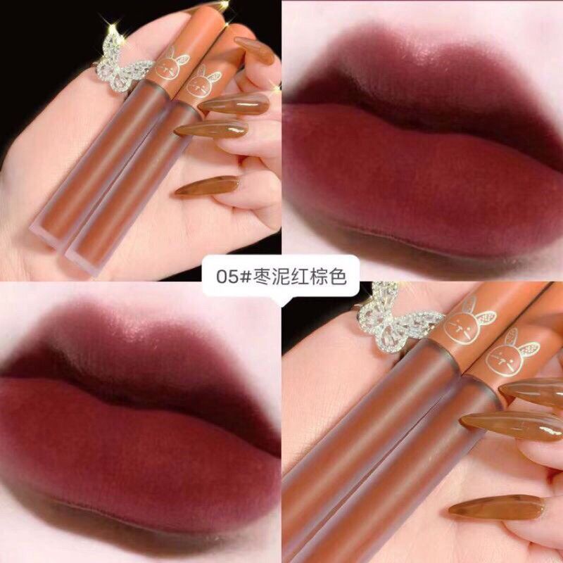 Set 5 Son Kem Lâu Trôi Mềm Mượt Môi LEADUU Thỏ 🎀 | BigBuy360 - bigbuy360.vn