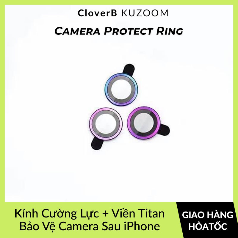 Bộ 3 Kính Cường Lực Viền Camera Protect Lens KUZOOM Titan Chống Trầy Xướt Dùng Cho iPhone 12 Pro Max, 11 Pro