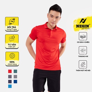 Áo Thể Thao Nam Có Cổ NEGIN Tay Ngắn Với Màu Sắc Năng Động, Chất Liệu Mềm Mịn Kháng Khuẩn AND332M