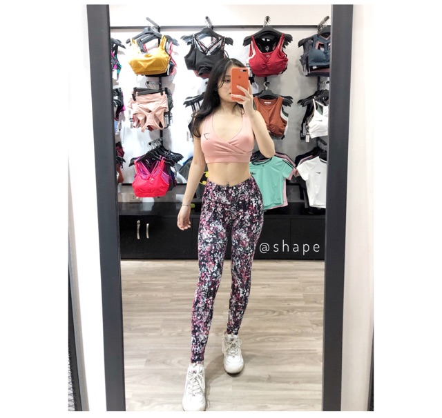 Quần legging tập gym nữ họa tiết 2 [ QD123]