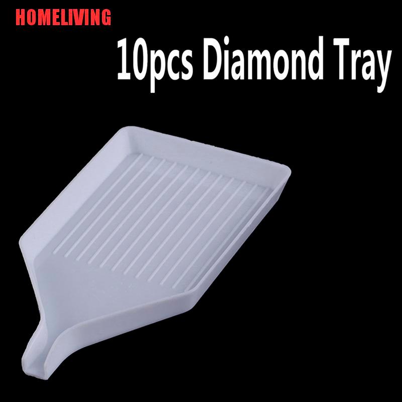 Set 10 Khay Đựng Hạt Đá Làm Tranh Đính Đá DIY