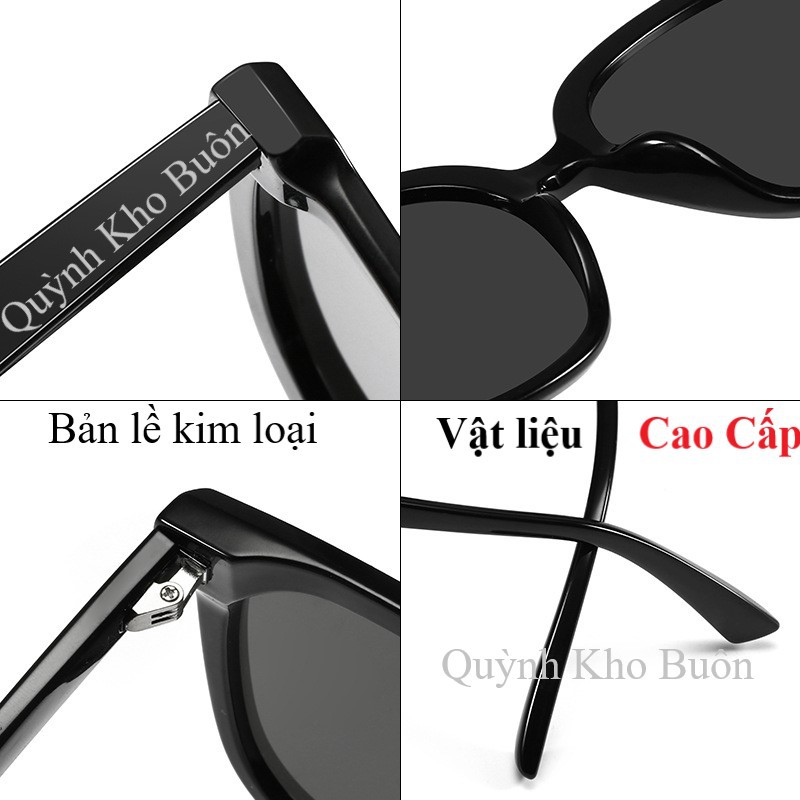 Kính râm mát nam nữ vuông Cao Cấp Chống UV400  , kính râm thiết kế gọng vuông 3 chấm thời trang Q17