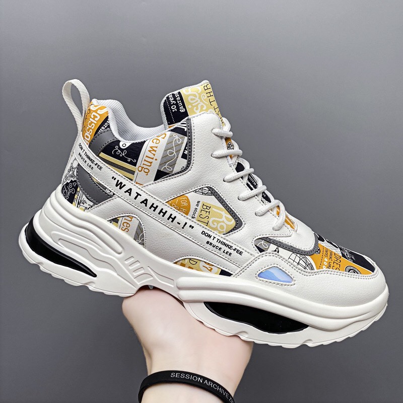 [Mã FAGREEN245 giảm tới 30K đơn 99K] Giày thể thao nam WataHHH Phối màu siêu đẹp , Giày nam đế cao 4,5cm mẫu mới 2021 | BigBuy360 - bigbuy360.vn