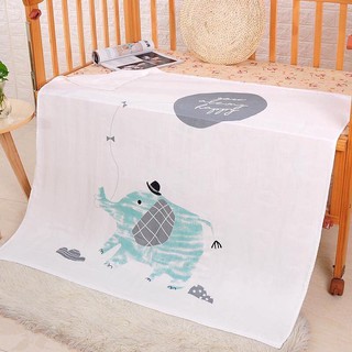 Chăn lụa hoạt hình sợi tre mát mịn chống ngạt cho bé 100x110cm