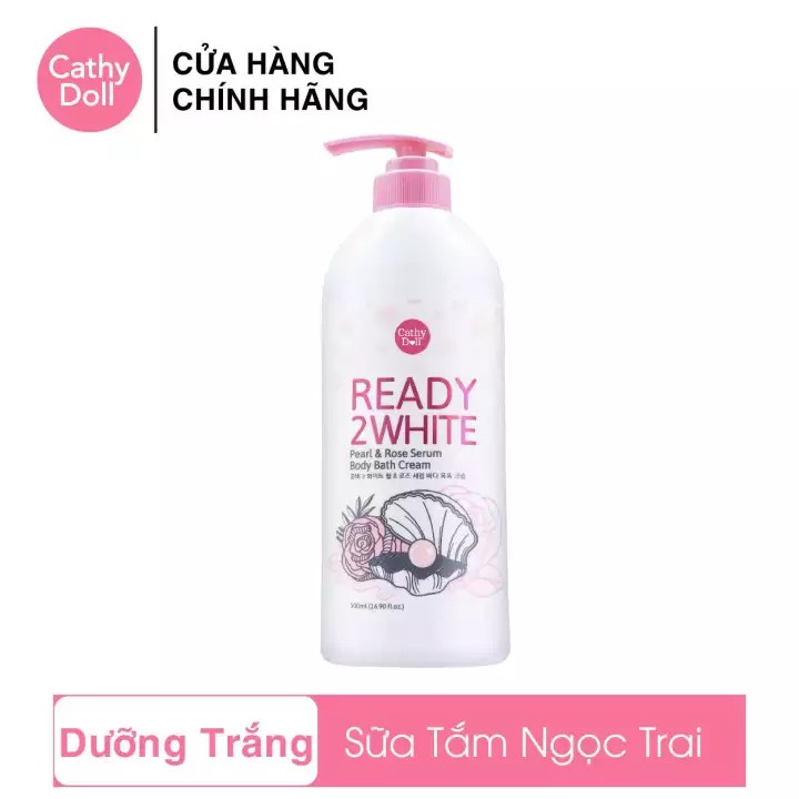 Sữa Tắm trắng da Ngọc trai & Hoa hồng Cathy Doll Ready 2 White Pearl & Rose Serum 500ml