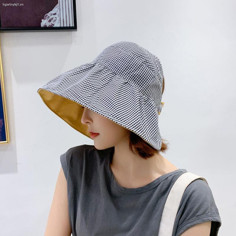 ∏hat female new Korean version wild spring and summer sky top double-sided sunshade cover face sunscreen UV sun fisherman