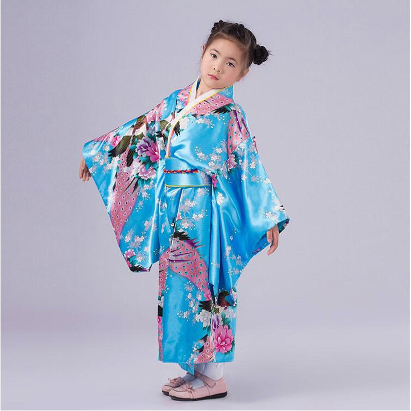 Bộ Đồ Kimono Truyền Thống Nhật Bản In Họa Tiết Yukata Dành Cho Bé Gái | BigBuy360 - bigbuy360.vn