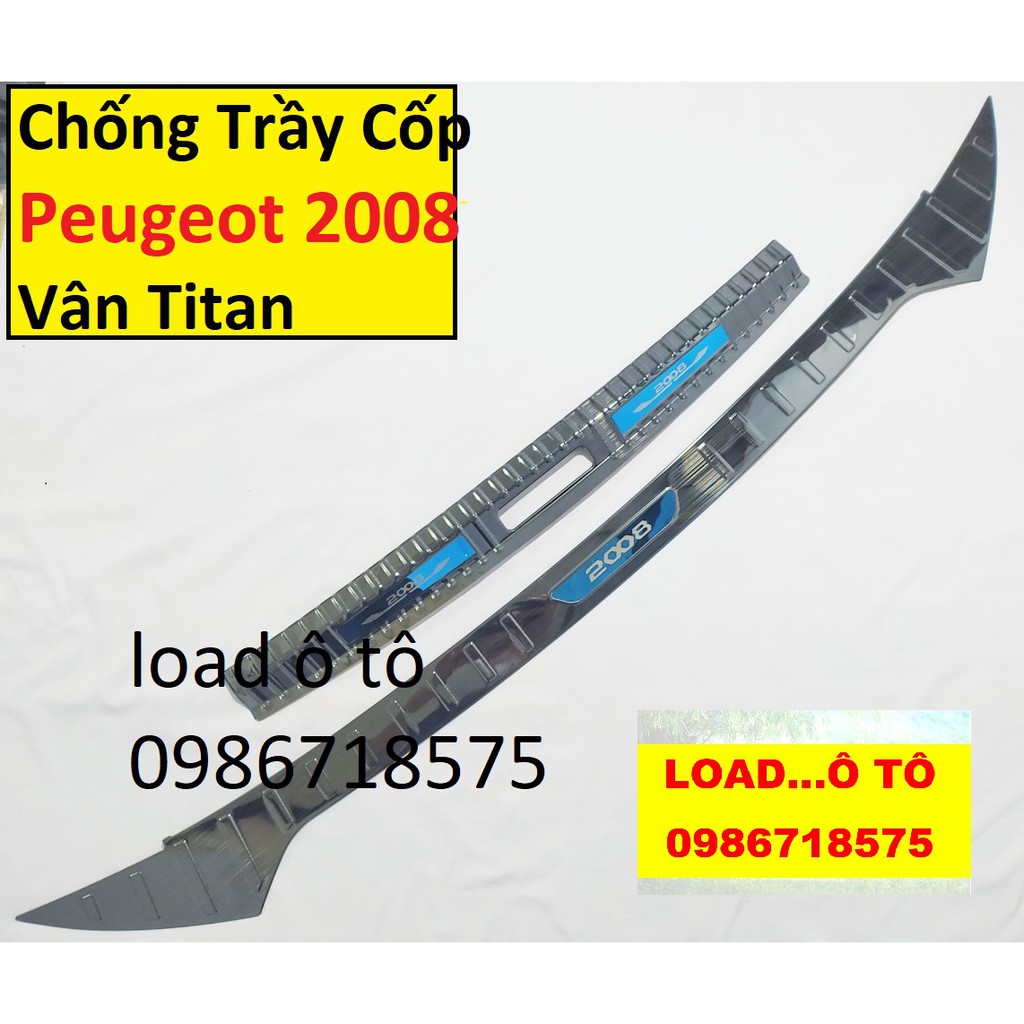 Chống Trầy Cốp Peugeot 2008 Trong, Ngoài Vân Titan Xước Mặt Bóng
