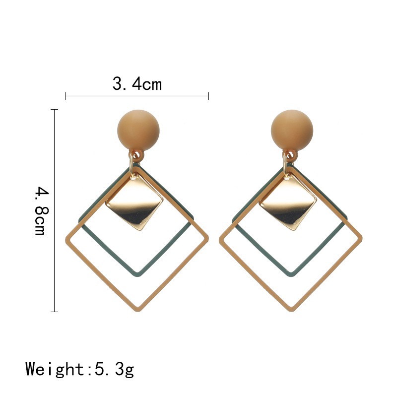 Geometry Diamond Korea Earrings