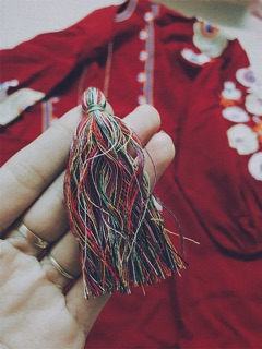 ĐẦM HOA ĐỎ VINTAGE