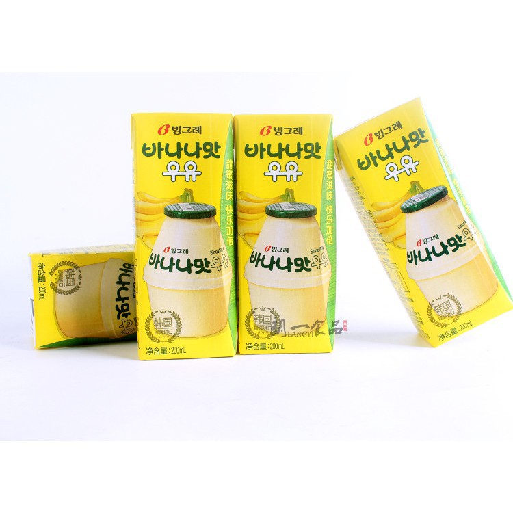 ✐✑Sữa Chuối Banana Milk Binggrae Hàn Quốc - Lốc 6 Hộp