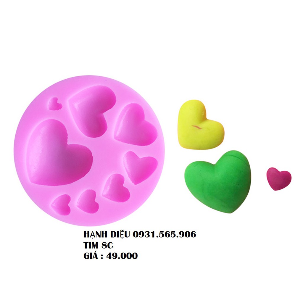 Khuôn Silicone Tim 8C