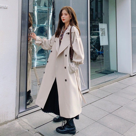 Áo Khoác Gió Thiết Kế Mới Thời Trang Theo Phong Cách Anh Dành Cho Nữ