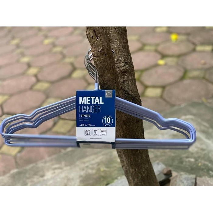 Set 10 móc phơi quần áo inox Metal Lock&Lock ETM376