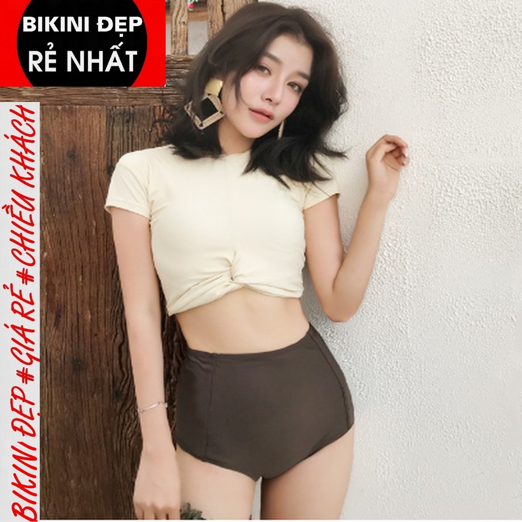 Bikini Đi Biển Đồ Bơi Nữ 2021 Trễ Vai ulzzang Sang Chảnh Quảng Châu Tay Dài TTV | BigBuy360 - bigbuy360.vn