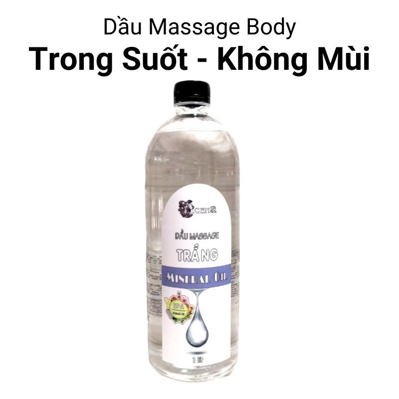 Dầu Massage Body Trong Suốt Không Mùi ACENA 1000ml An Toàn Không Gây Kích Ứng Da, Không Ố Khăn Chuẩn Spa