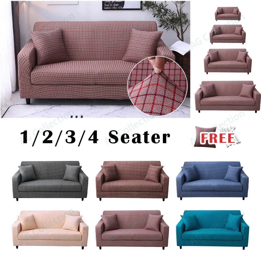 Vỏ bọc ghế ngồi sofa loại 1/2/3/4 ghế ngồi chất liệu sợi polyester thời trang tiện dụng