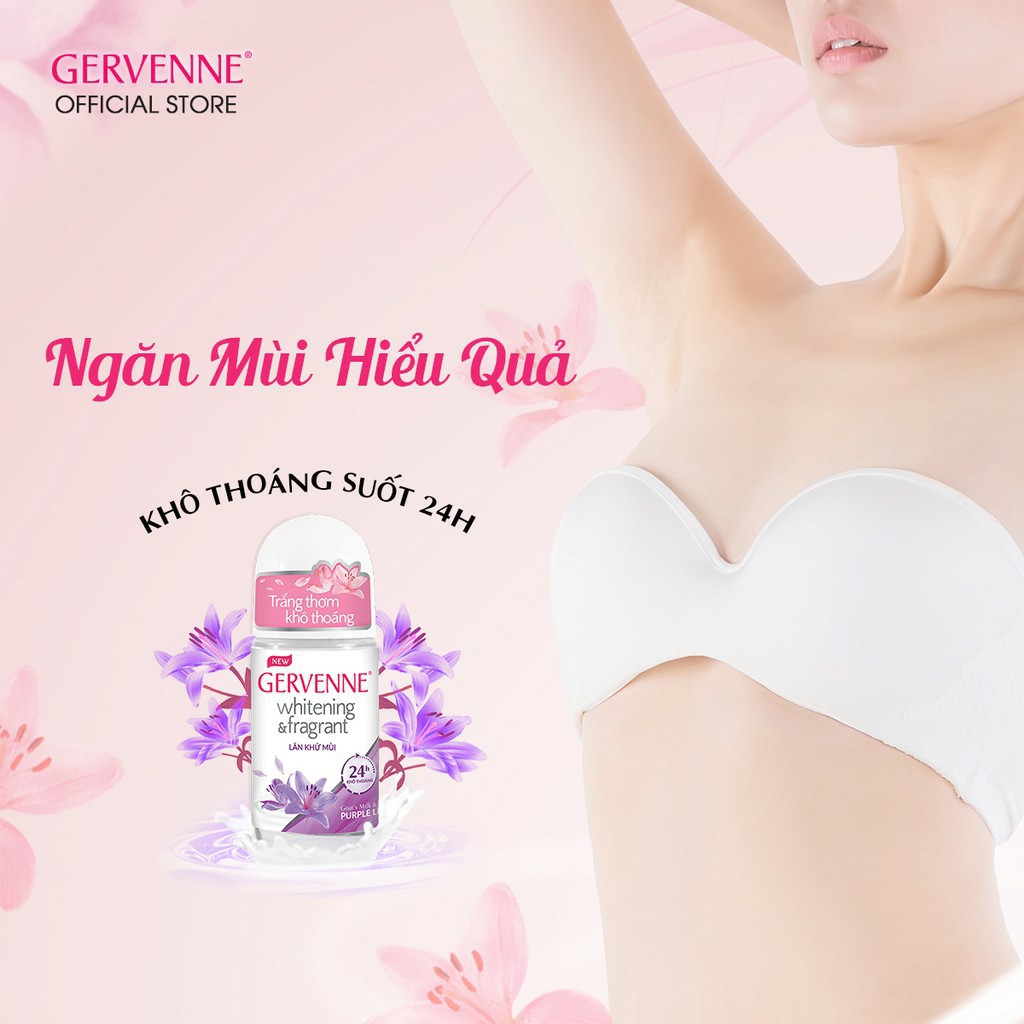 (MỚI) Lăn khử mùi trắng da Gervenne 50ml