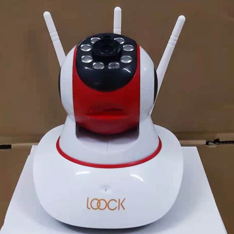 Camera ip LOOK dùng app Yi iot chuyên wifi 3 râu trong nhà 720P hỗ trợ đèn flash để ban đêm quay có màu không LAN