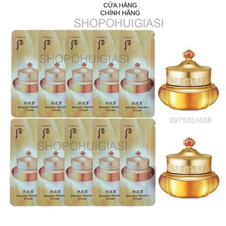Gói Kem dưỡng Whoo vàng dưỡng ẩm, chống lão hóa, giảm nếp nhăn Intensive Nutritive Cream cô đặc