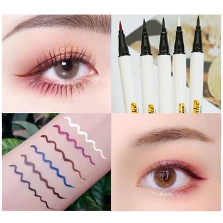 Bút Kẻ Mắt Dạng Lỏng Chống Thấm Nước Và Không Bị Nhòe Nhanh Khô Lâu Trôi Không Nhòe Với 6 Màu Lựa Chọn (Xanh Dương/Đỏ/Trắng/Đen)