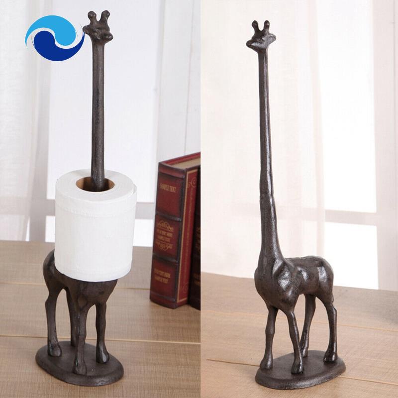 Giá Đỡ Cuộn Giấy Vệ Sinh Bằng Sắt Hình Hươu Cao Cổ
