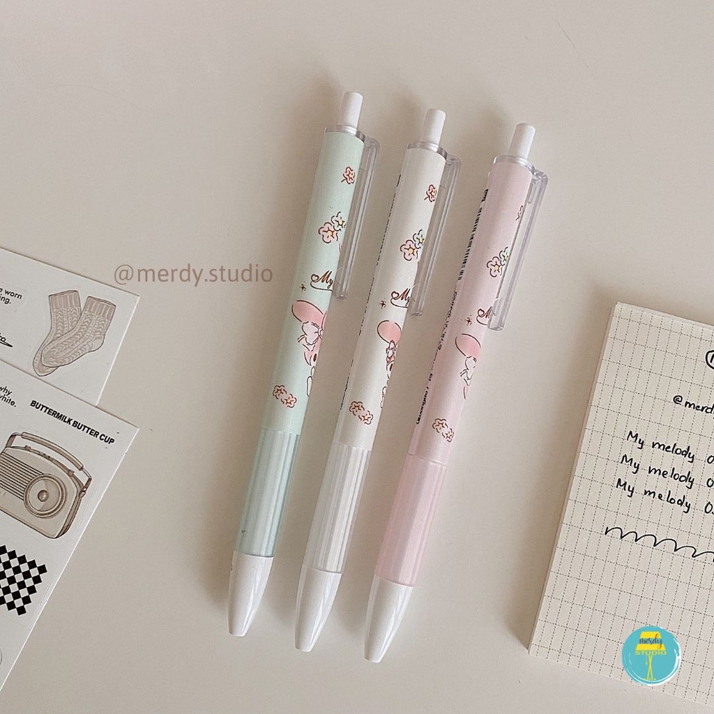 Bút mực đen GuangBo My Melody vỏ pastel ngòi 0.5mm