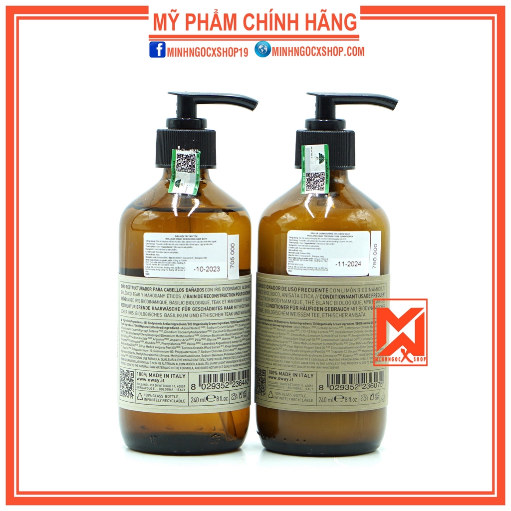 Dầu gội tái tạo cấu trúc tóc và dầu xả hàng ngày OWAY 240ml chính hãng