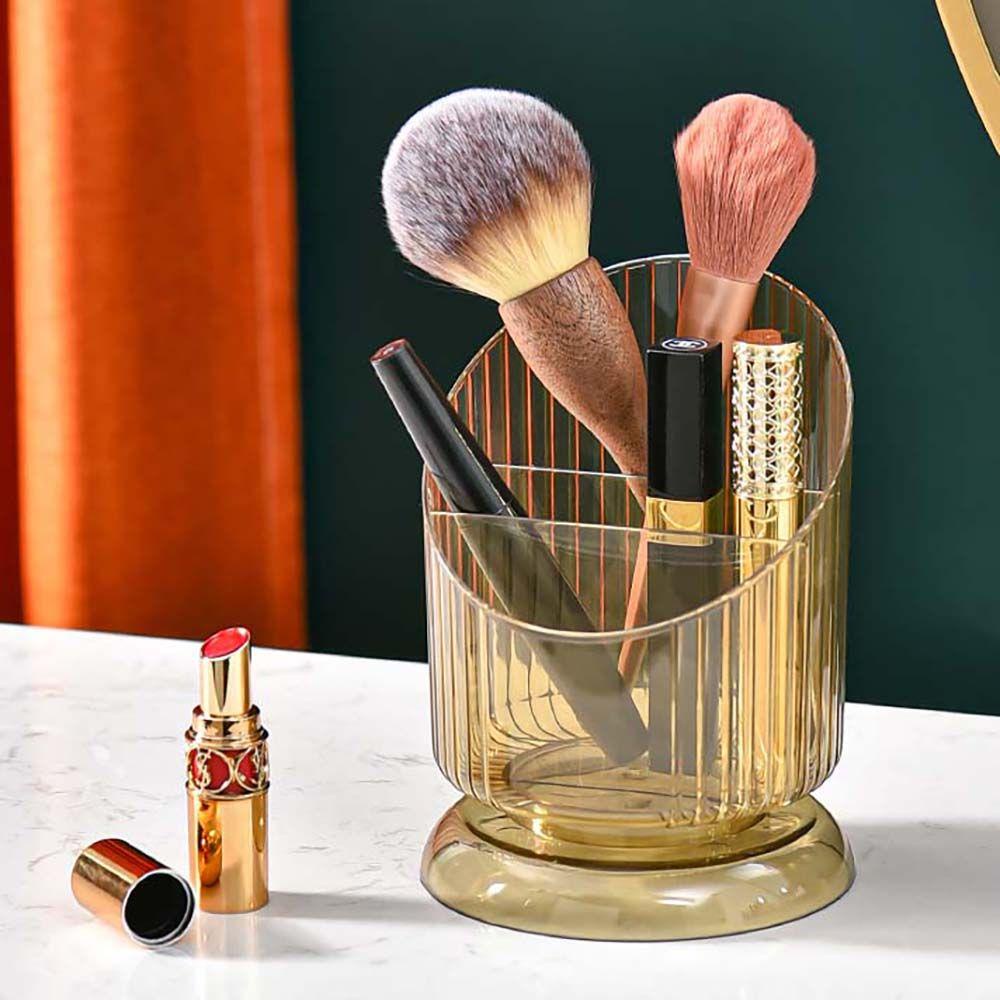 Giá Đỡ Bút / Cọ Trang Điểm Họa Tiết Kẻ Sọc Sang Trọng Tiện Dụng Cho Gia Đình / Văn Phòng