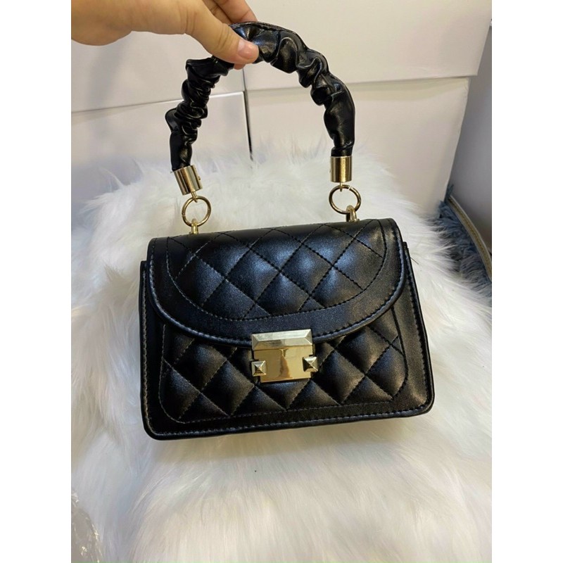 Túi xọc chéo quai nhún dáng tiểu thư