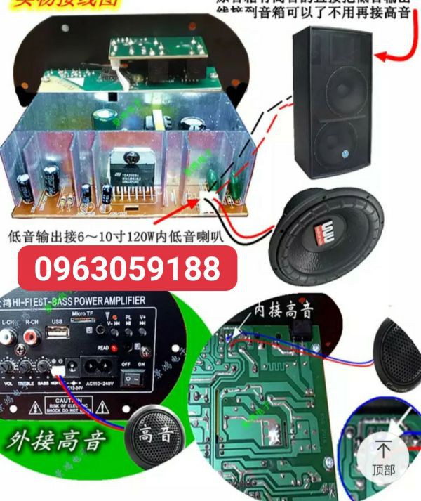 Mạch loa kéo - Loa crown Có BLUETOOTH
