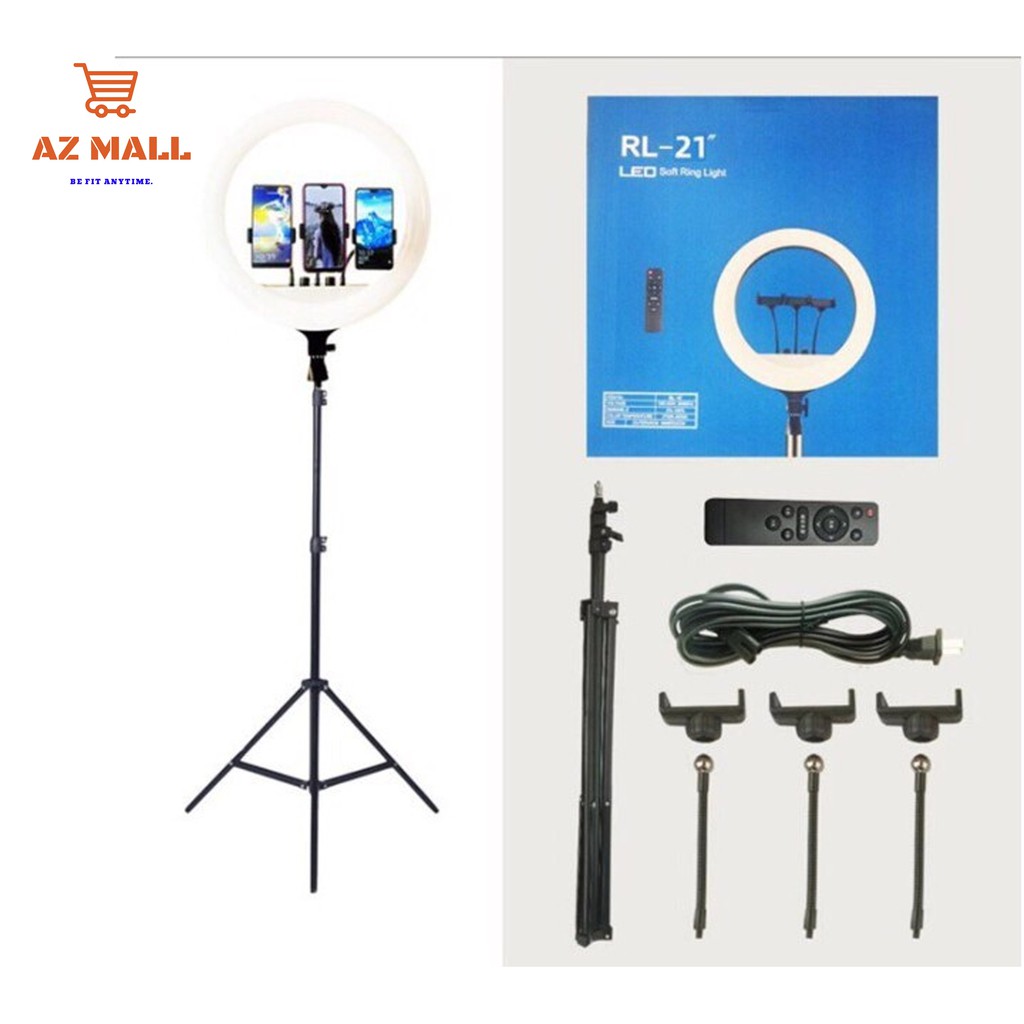 Siêu phẩm Đèn Livestream Size 54cm 3 kẹp Phù hợp cho Livestream, Spa làm đẹp, Audio, tặng kèm chân đèn 2m1 | BigBuy360 - bigbuy360.vn