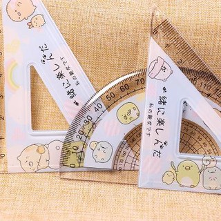 Bộ eke thước kẻ sumikko EKS1 dễ thương hình hoa