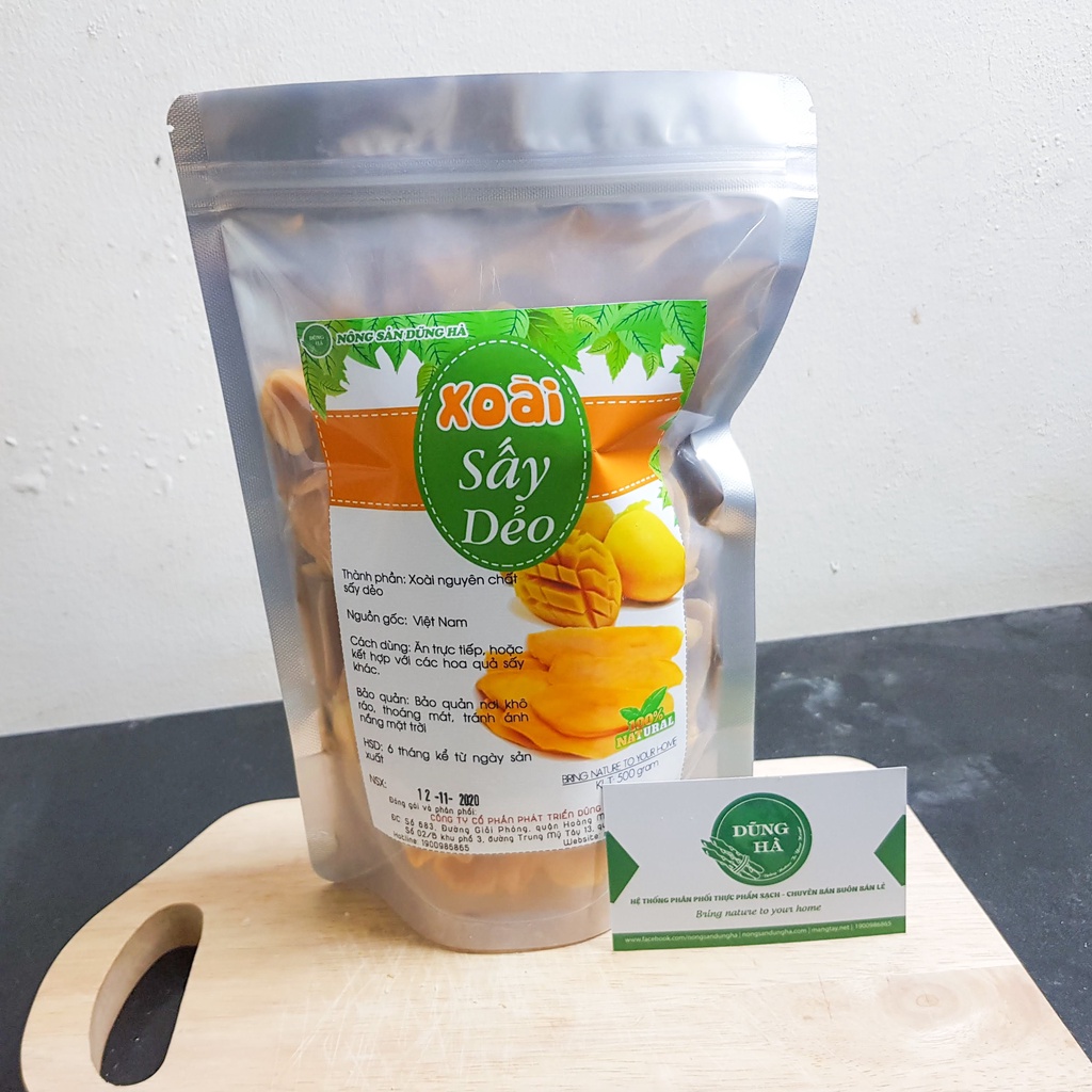 Xoài sấy dẻo vị tự nhiên Loại 1 Thái túi 500gram