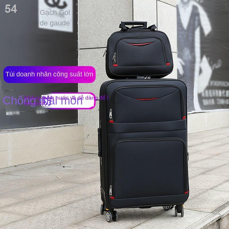 （Hộp kéo）Hộp đựng hành lý sức chứa lớn xe đẩy học sinh nam mẹ vali vải Oxford mật khẩu 20 inch 28 bánh đa năng