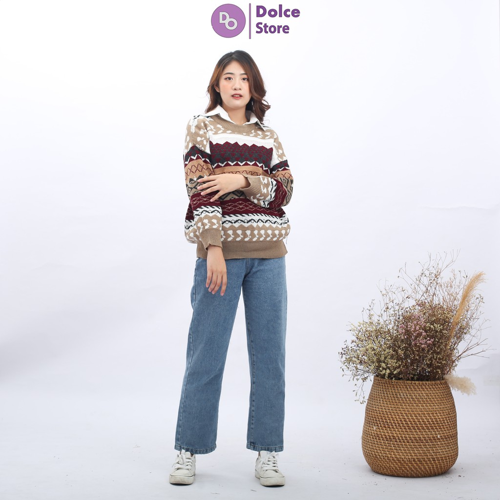 Áo len thổ cẩm họa tiết siêu ấm, siêu xinh - Dolce | BigBuy360 - bigbuy360.vn