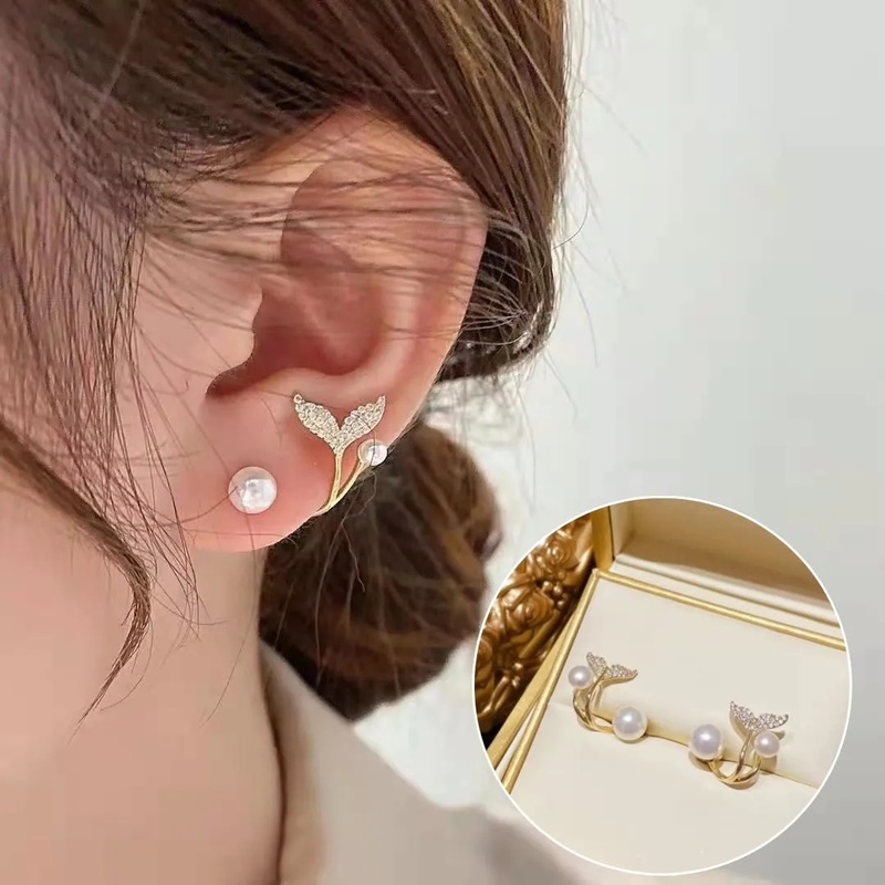 Bông Tai Mạ Bạc 925 Kiểu Dáng Đơn Giản Thời Trang Dành Cho Nữ