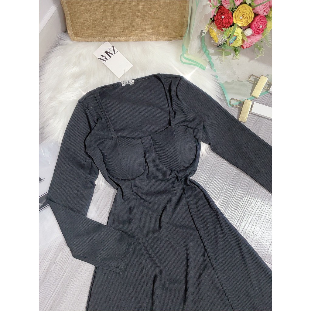 [Mã FAMARAL1 giảm 10K đơn 50K] Đầm Cúp Ngực Dáng Xoè Tay Dài Hot Girl | BigBuy360 - bigbuy360.vn