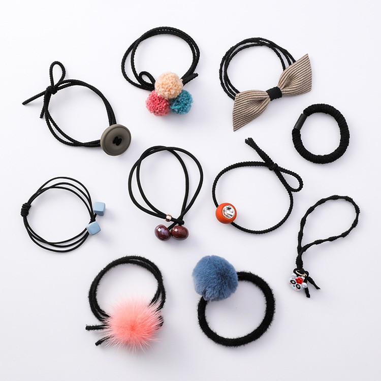 Set hũ cột tóc phong cách Hàn 10 kiểu cực cute chun cực êm giá rẻ - CT10