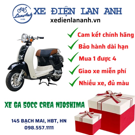 XE GA 50CC CREA NIOSHIMA PHANH ĐĨA - XE ĐIỆN LAN ANH