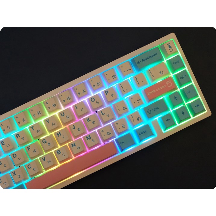 Nút bàn phím cơ không dây Bluetooth keycap Milk Cover 141 phím Cherry PBT Dye Sub Keycaps Suitable for 104/68/87/980.etc