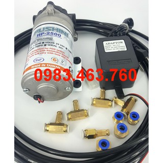 Combo bộ máy phun sương tap 24v hp – 2500 dùng 5-15 béc phun đầy đủ phụ kiện