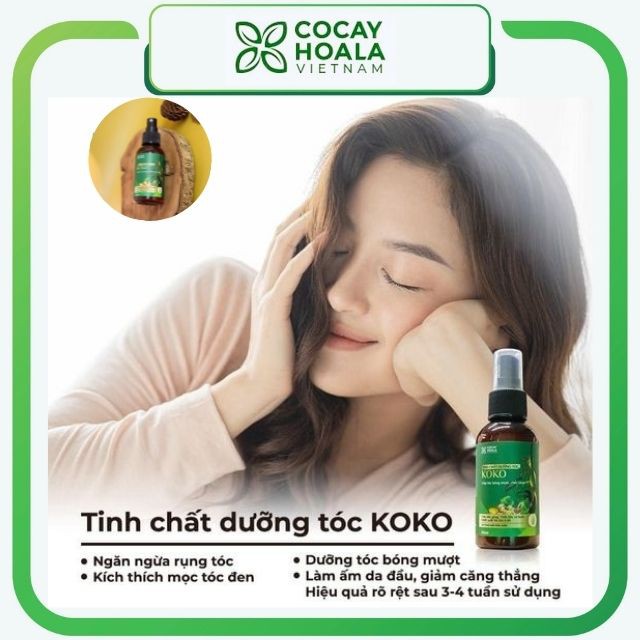 Xịt dưỡng tóc KoKo Cỏ Cây Hoa Lá ngăn ngừa rụng tóc, kích thích mọc tóc. Tinh chất dưỡng tóc 100ml